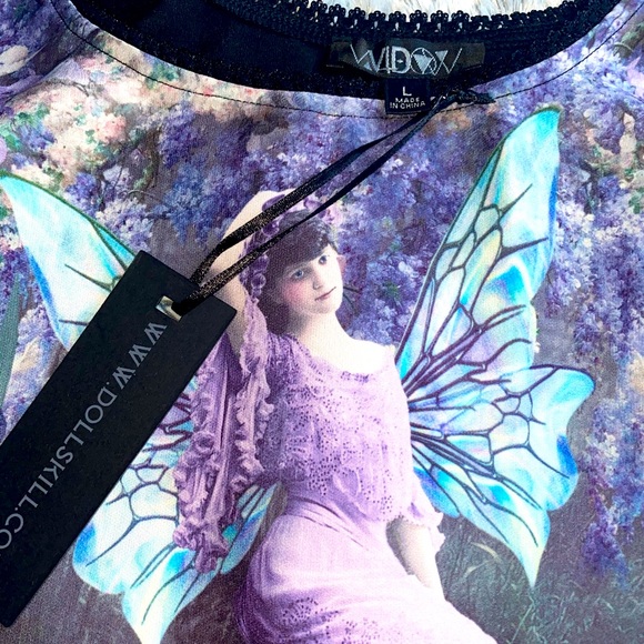 Dolls Kill: Ink and Feather Portrait Print Bodice - Picture 5 of 6